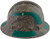 Pyramex Ridgeline Full Brim Style Hard Hat with Camouflage Pattern with Green Decals - Right View