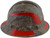 Pyramex Ridgeline Full Brim Style Hard Hat with Camouflage Pattern with Red Decals - Right View