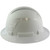 Pyramex Ridgeline Full Brim Style Hard Hat with Matte White Graphite Pattern with White Decals - Left View