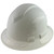 Pyramex Ridgeline Full Brim Style Hard Hat with Matte White Graphite Pattern with White Decals - Oblique View