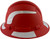 Pyramex Ridgeline Full Brim Style Hard Hat with Red Pattern with White Decals - Left View