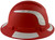 Pyramex Ridgeline Full Brim Style Hard Hat with Red Pattern with White Decals - Right View