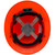 Pyramex Full Brim RIDGELINE Hard Hat Hi Viz Orange 4 Point Suspension