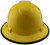 Pyramex Full Brim RIDGELINE Hard Hat Yellow 4 Point Suspensions Front with edge