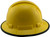 Pyramex Full Brim RIDGELINE Hard Hat Yellow 4 Point Suspensions Left with edge