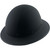 Dynamic Wofljaw Full Brim Fiberglass Hard Hat with 8 Point Ratchet Suspension - Black - with Protective Edge