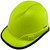 Pyramex Ridgeline Cap Style Hard Hats Hi Viz Lime - Oblique View Right with edge