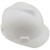 MSA V-Gard Cap Style Hard Hats with Fas-Trac Suspensions Matte White Color ~ Elevated View