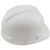 MSA V-Gard Cap Style Hard Hats with Staz-On Suspensions Matte White Color ~ Right Side View