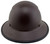 DAX Fiberglass Composite Hard Hat - Full Brim Textured Brown with edge back