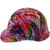 Color Splash Design Cap Style Hydro Dipped Hard Hats - Left