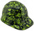 Skater Girl Neon Green Design Cap Style Hydro Dipped Hard Hats
Right Side Oblique View