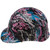 Blue Camo Design Cap Style Hydro Dipped Hard Hats Left Side View