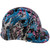 Blue Camo Design Cap Style Hydro Dipped Hard Hats Right Side View