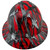 Red Skelly Fish Design Full Brim Hydro Dipped Hard Hats
Front View