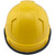 Pyramex Ridgeline Cap Style Hard Hats with 6 point suspension Yellow Edge Back