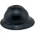 MSA Advance Full Brim Vented Hard Hats with Ratchet Suspensions Black - Edge Left