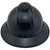 MSA Advance Full Brim Vented Hard Hats with Ratchet Suspensions Black - Edge Back
