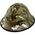 White MultiCam Camo Hydro Dipped Hard Hats Full Brim Style - Edge Oblique Left