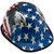 PIP Dynamic Patriotic Cap Style Hard Hat with 2 Eagles and Ratchet Suspensions with edge Oblique Right