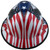 PIP Dynamic Patriotic full brim Style Hard Hat with 2 Eagles and Ratchet Suspensions with edge Oblique back