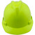 MSA Cap Style Large Jumbo Hard Hats with Fas-Trac Hi Viz Yellow - Front