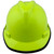 MSA Cap Style Large Jumbo Hard Hats with Staz-On Hi Viz Yellow - Edge Front