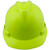 MSA V-Gard Cap Style Hard Hats with Fas-Trac Hi Viz Yellow - Front