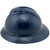MSA Advance Full Brim Vented Hard Hats with Ratchet Suspensions Dark Blue - Left