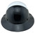 DAX Fiberglass Composite Hard Hat - Full Brim Glossy Black and White - Back