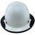 DAX Fiberglass Composite Hard Hat - Full Brim Glossy Black and White - Edge Front