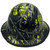 Carbon Fiber Material Hard Hat - Full Brim Hydro Dipped Toxic - Edge Front