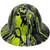 Composite Material Hard Hat - Full Brim Hydro Dipped Toxic - Back