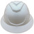 MSA Full Brim C1 Vented Hard Hats with 4 Point Ratchet Suspensions White - Front
