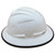 MSA Full Brim C1 Vented Hard Hats with 4 Point Ratchet Suspensions White - Edge Left