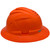 MSA Full Brim C1 Vented Hard Hats with 4 Point Ratchet Suspensions HiViz Orange - Left