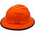 MSA Full Brim C1 Vented Hard Hats with 4 Point Ratchet Suspensions HiViz Orange - Edge Right