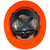 MSA Full Brim C1 Vented Hard Hats with 4 Point Ratchet Suspensions HiViz Orange - Suspension