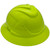 MSA Full Brim C1 Vented Hard Hats with 4 Point Ratchet Suspensions HiViz Lime - Oblique Right
