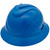 MSA Full Brim C1 Vented Hard Hats with 4 Point Ratchet Suspensions Blue - Oblique Left