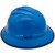 MSA Full Brim C1 Vented Hard Hats with 4 Point Ratchet Suspensions Blue - Edge Left