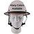 DAX Fiberglass Composite Hard Hat  with Chin Strap Ghost Front