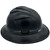 MSA Full Brim C1 Vented Hard Hats with 4 Point Ratchet Suspensions Black - Edge Left