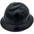 MSA Full Brim C1 Vented Hard Hats with 4 Point Ratchet Suspensions Black - Edge Oblique Left
