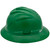 MSA Full Brim C1 Vented Hard Hats with 4 Point Ratchet Suspensions Green - Left