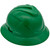 MSA Full Brim C1 Vented Hard Hats with 4 Point Ratchet Suspensions Green - Oblique Right