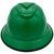 MSA Full Brim C1 Vented Hard Hats with 4 Point Ratchet Suspensions Green - Edge Front