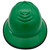 MSA Full Brim C1 Vented Hard Hats with 4 Point Ratchet Suspensions Green - Edge Back