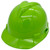 MSA Cap Style Large Jumbo Hard Hats with Fas-Trac Hi Viz Lime - Oblique Left