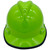 MSA Cap Style Large Jumbo Hard Hats with Fas-Trac Hi Viz Lime - Edge Front